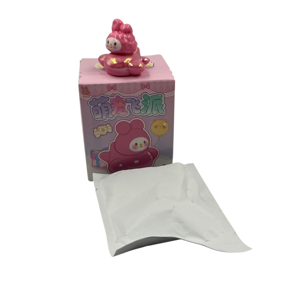 Pink Bunny Mini Figure Blind Box Collectible Kawaii Character w/ Box Pearlescent